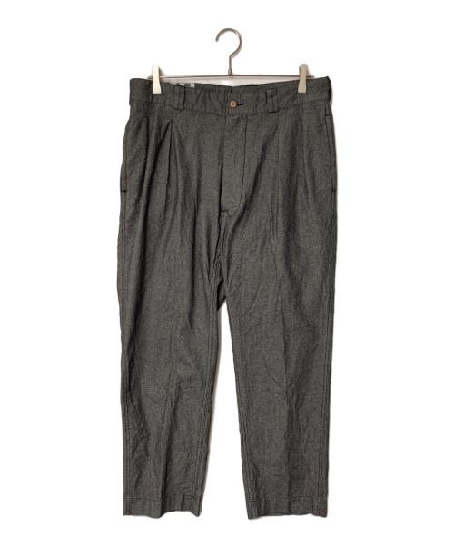 waiper（ワイパー）WAIPER (ワイパー) シャンブレー ツータックパンツ グレー サイズ:35の古着・服飾アイテム