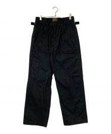 waiper（ワイパー）の古着「コットンサテン ユーティリティ トラウザーズ」｜ブラック