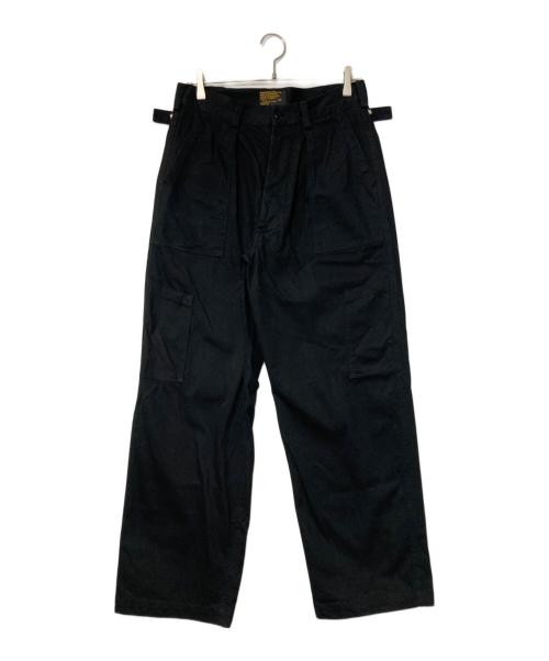 waiper（ワイパー）waiper (ワイパー) コットンサテン ユーティリティ トラウザーズ ブラック サイズ:32Rの古着・服飾アイテム