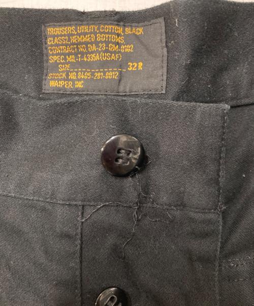 waiper（ワイパー）waiper (ワイパー) コットンサテン ユーティリティ トラウザーズ ブラック サイズ:32Rの古着・服飾アイテム