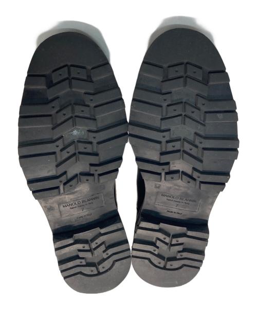 Manolo Blahnik（マノロブラニク）Manolo Blahnik (マノロブラニク) サイドゴア チェルシーブーツ ブラック サイズ:7の古着・服飾アイテム