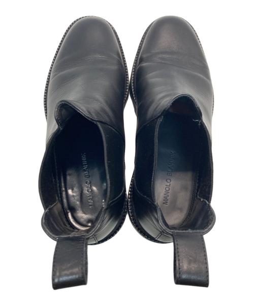 Manolo Blahnik（マノロブラニク）Manolo Blahnik (マノロブラニク) サイドゴア チェルシーブーツ ブラック サイズ:7の古着・服飾アイテム