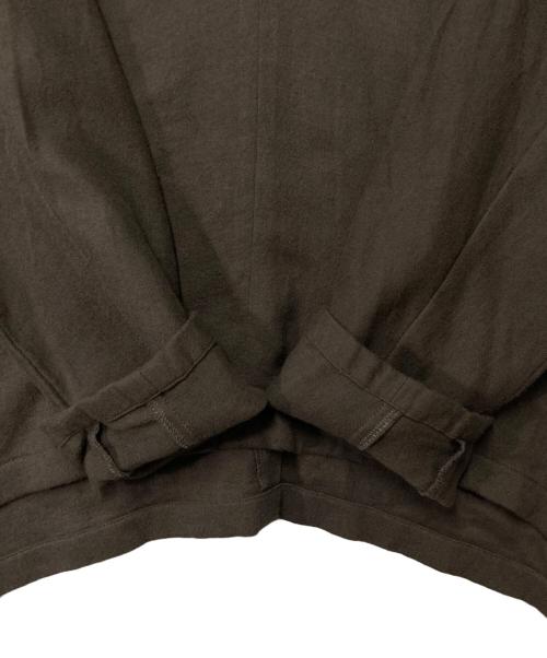 evam eva（エヴァムエヴァ）evam eva (エヴァムエヴァ) コットンプルオーバーブラウス ブラウン サイズ:Freeの古着・服飾アイテム