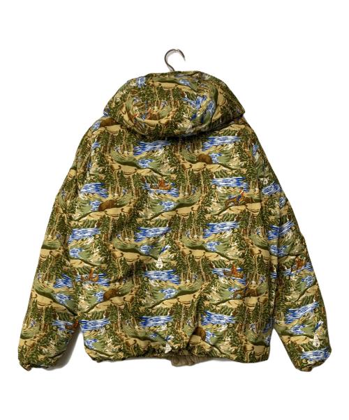 stussy（ステューシー）stussy (ステューシー) リバーシブルダウンジャケット ベージュ×グリーン サイズ:Mの古着・服飾アイテム