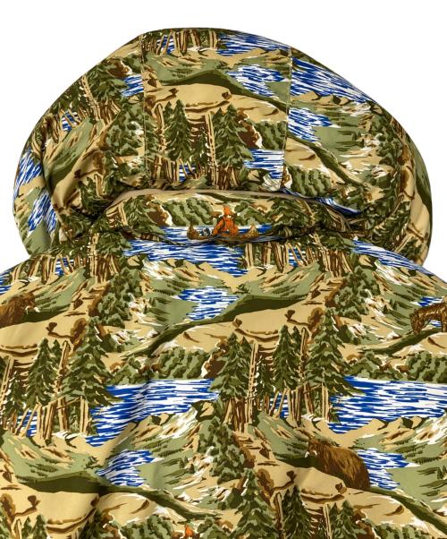 stussy（ステューシー）stussy (ステューシー) リバーシブルダウンジャケット ベージュ×グリーン サイズ:Mの古着・服飾アイテム