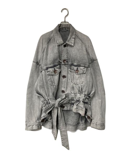 Maison MIHARA YASUHIRO（メゾン ミハラ ヤスヒロ）Maison MIHARA YASUHIRO (メゾン ミハラ ヤスヒロ) カシュクールルーズデニムブルゾン グレー サイズ:38の古着・服飾アイテム