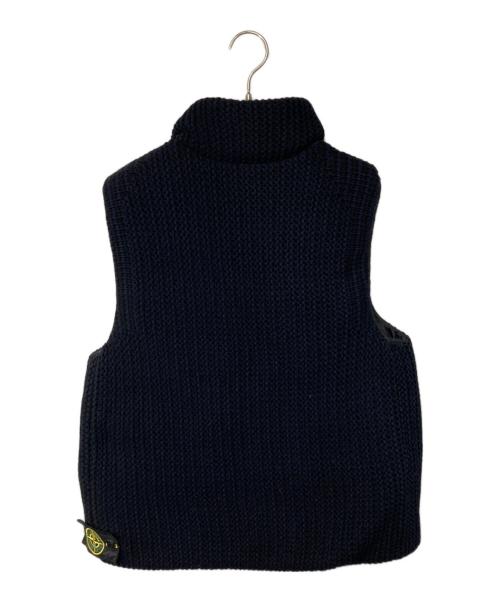 STONE ISLAND（ストーンアイランド）STONE ISLAND (ストーンアイランド) BLUE WORK (ブルーワーク) BLUE WORK 別注 ウール ダウンベスト ネイビー×ブラック サイズ:Mの古着・服飾アイテム