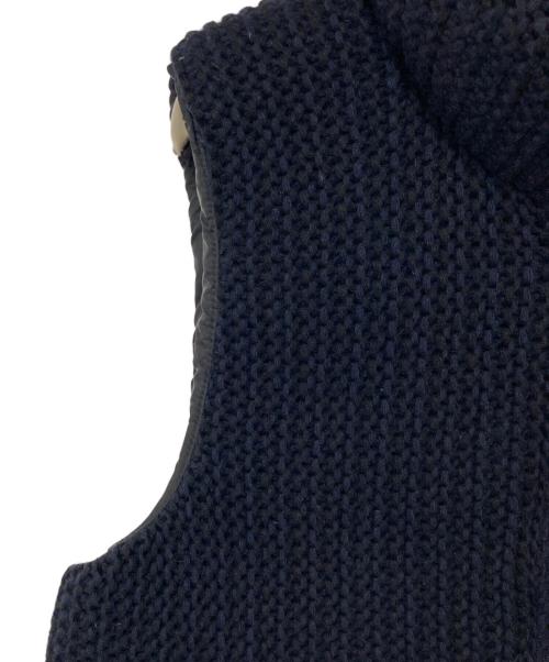 STONE ISLAND（ストーンアイランド）STONE ISLAND (ストーンアイランド) BLUE WORK (ブルーワーク) BLUE WORK 別注 ウール ダウンベスト ネイビー×ブラック サイズ:Mの古着・服飾アイテム