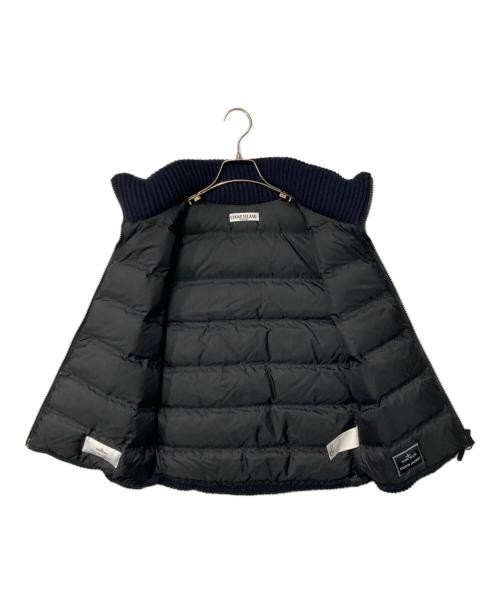STONE ISLAND（ストーンアイランド）STONE ISLAND (ストーンアイランド) BLUE WORK (ブルーワーク) BLUE WORK 別注 ウール ダウンベスト ネイビー×ブラック サイズ:Mの古着・服飾アイテム