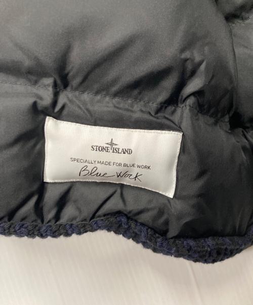 STONE ISLAND（ストーンアイランド）STONE ISLAND (ストーンアイランド) BLUE WORK (ブルーワーク) BLUE WORK 別注 ウール ダウンベスト ネイビー×ブラック サイズ:Mの古着・服飾アイテム