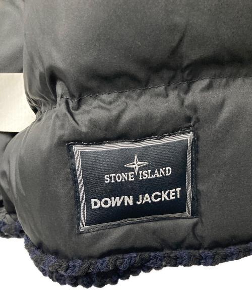 STONE ISLAND（ストーンアイランド）STONE ISLAND (ストーンアイランド) BLUE WORK (ブルーワーク) BLUE WORK 別注 ウール ダウンベスト ネイビー×ブラック サイズ:Mの古着・服飾アイテム