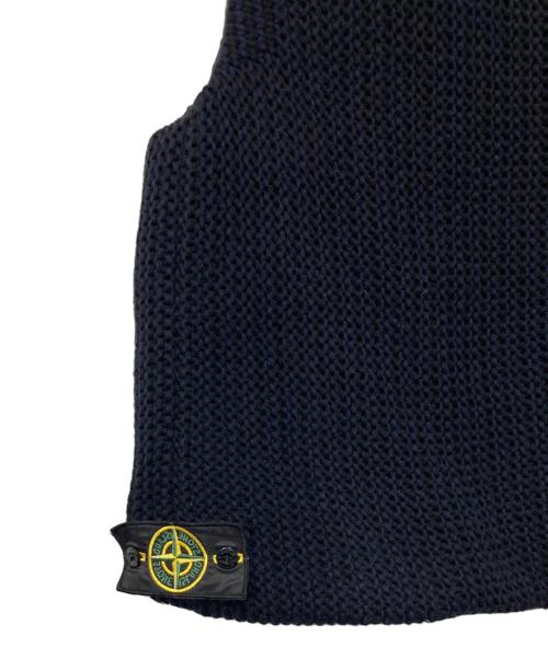 STONE ISLAND（ストーンアイランド）STONE ISLAND (ストーンアイランド) BLUE WORK (ブルーワーク) BLUE WORK 別注 ウール ダウンベスト ネイビー×ブラック サイズ:Mの古着・服飾アイテム