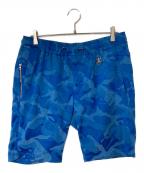 MARK&LONAマークアンドロナ）の古着「ゴルフウェア(パンツ) Gauge Overdye Drawstring Shorts」｜ブルー