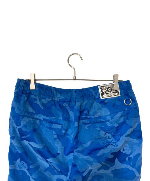 MARK&LONA（マークアンドロナ）MARK&LONA (マークアンドロナ) ゴルフウェア(パンツ) Gauge Overdye Drawstring Shorts ブルー サイズ:48の古着・服飾アイテム
