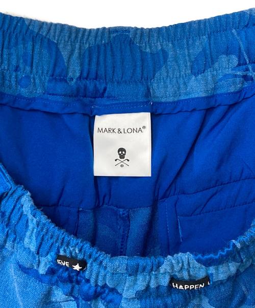 MARK&LONA（マークアンドロナ）MARK&LONA (マークアンドロナ) ゴルフウェア(パンツ) Gauge Overdye Drawstring Shorts ブルー サイズ:48の古着・服飾アイテム