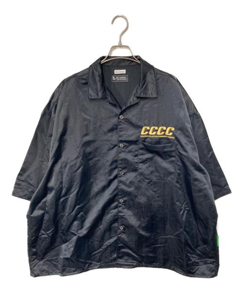 WILLY CHAVARRIA（ウィリーチャバリア）WILLY CHAVARRIA (ウィリーチャバリア) SATIN OPEN COLLAR SHIRT ブラック サイズ:Lの古着・服飾アイテム