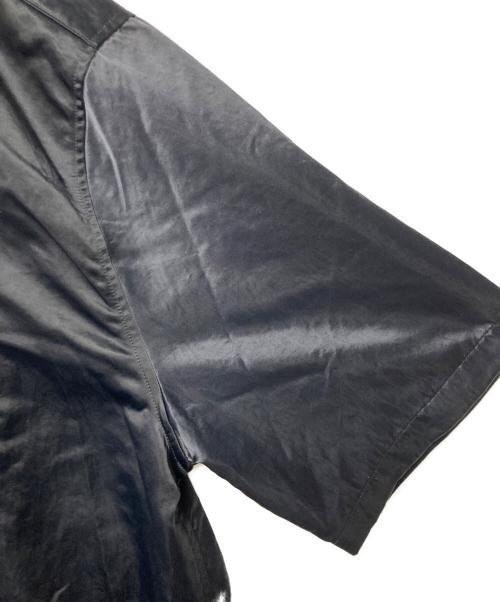 WILLY CHAVARRIA（ウィリーチャバリア）WILLY CHAVARRIA (ウィリーチャバリア) SATIN OPEN COLLAR SHIRT ブラック サイズ:Lの古着・服飾アイテム