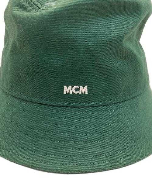 MCM（エムシーエム）MCM (エムシーエム) エッセンシャル ロゴ バケットハット グリーンの古着・服飾アイテム