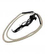 LIMI feuリミフゥ）の古着「パールネックレス」｜ブラック