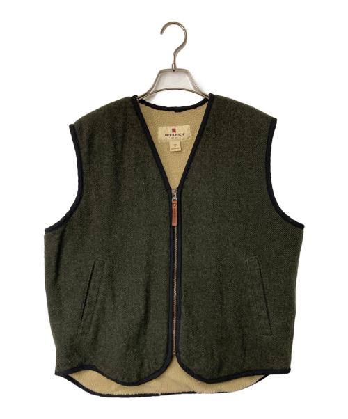 WOOLRICH（ウールリッチ）WOOLRICH (ウールリッチ) 裏地ボアウールベスト ブラウン サイズ:Mの古着・服飾アイテム