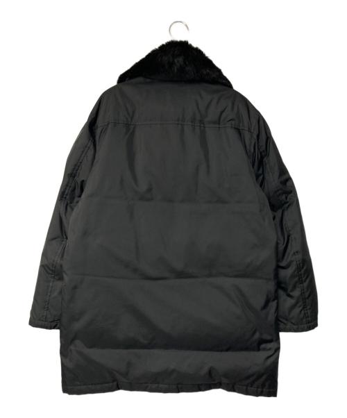 BURBERRY BLACK LABEL（バーバリーブラックレーベル）BURBERRY BLACK LABEL (バーバリーブラックレーベル) ラビットファー スタンドカラー ダウンコート ブラック サイズ:Mの古着・服飾アイテム