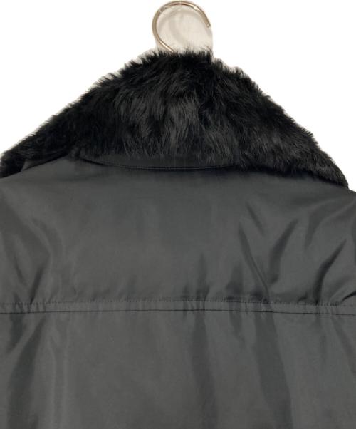 BURBERRY BLACK LABEL（バーバリーブラックレーベル）BURBERRY BLACK LABEL (バーバリーブラックレーベル) ラビットファー スタンドカラー ダウンコート ブラック サイズ:Mの古着・服飾アイテム