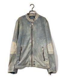 DIESEL（ディーゼル）の古着「デニムライダースジャケット」｜インディゴ