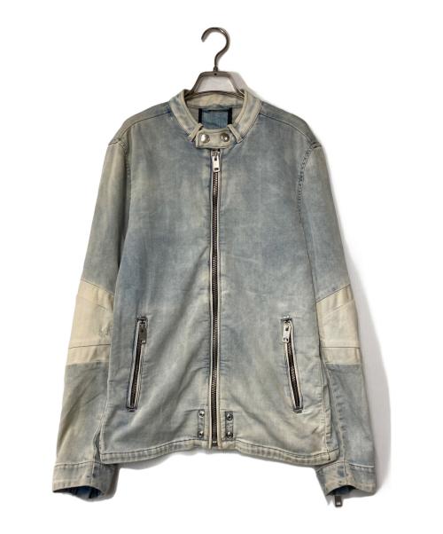 DIESEL（ディーゼル）DIESEL (ディーゼル) デニムライダースジャケット インディゴ サイズ:Mの古着・服飾アイテム