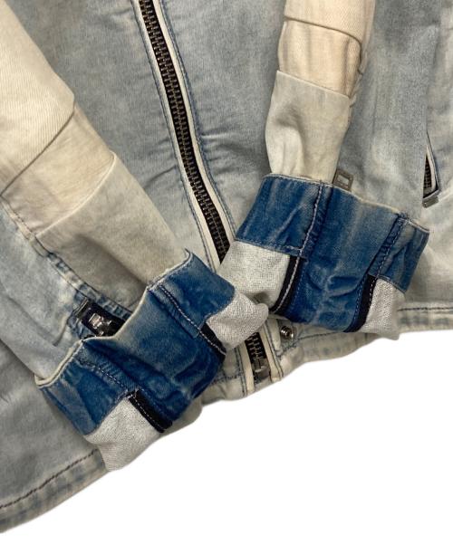 DIESEL（ディーゼル）DIESEL (ディーゼル) デニムライダースジャケット インディゴ サイズ:Mの古着・服飾アイテム