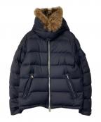 MONCLERモンクレール）の古着「ALLEMAND ファーフーデッド ダウンジャケット」｜ブラック
