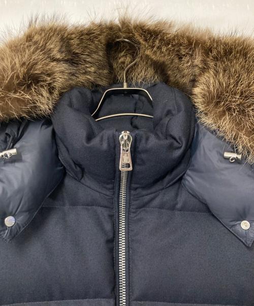 MONCLER（モンクレール）MONCLER (モンクレール) ALLEMAND ファーフーデッド ダウンジャケット ブラック サイズ:2の古着・服飾アイテム