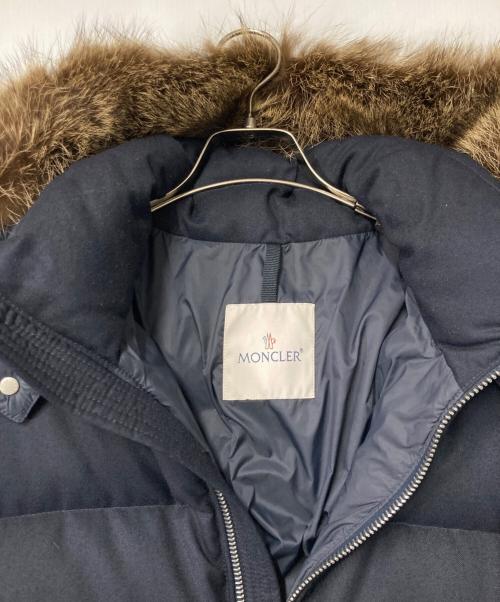 MONCLER（モンクレール）MONCLER (モンクレール) ALLEMAND ファーフーデッド ダウンジャケット ブラック サイズ:2の古着・服飾アイテム