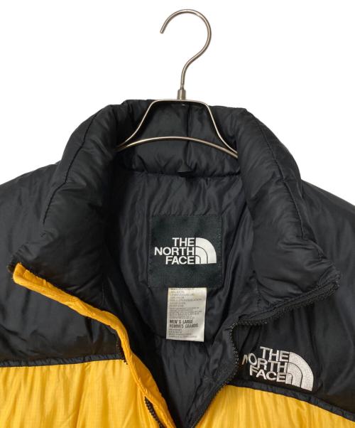 THE NORTH FACE（ザ ノース フェイス）THE NORTH FACE (ザ ノース フェイス) ヌプシダウンジャケット ブラック×イエロー サイズ:Lの古着・服飾アイテム