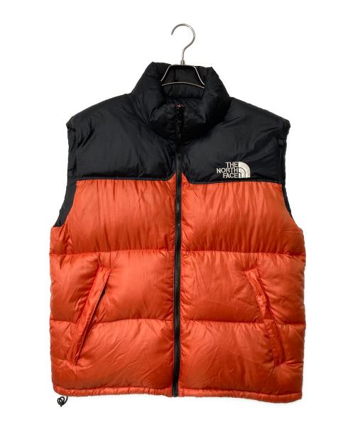 THE NORTH FACE（ザ ノース フェイス）THE NORTH FACE (ザ ノース フェイス) ヌプシダウンベスト オレンジ×ブラック サイズ:Lの古着・服飾アイテム