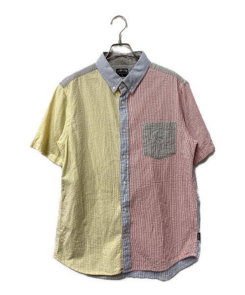 stussy（ステューシー）stussy (ステューシー) クレイジーパターンシアサッカーシャツ マルチカラー サイズ:Lの古着・服飾アイテム