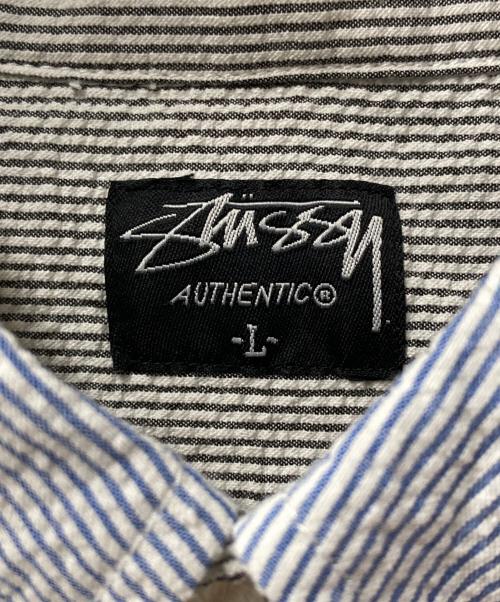 stussy（ステューシー）stussy (ステューシー) クレイジーパターンシアサッカーシャツ マルチカラー サイズ:Lの古着・服飾アイテム