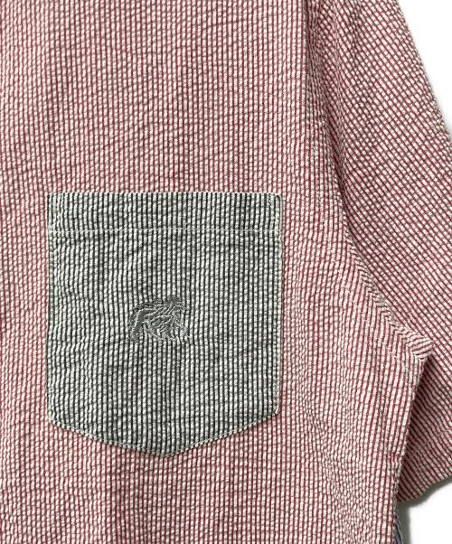 stussy（ステューシー）stussy (ステューシー) クレイジーパターンシアサッカーシャツ マルチカラー サイズ:Lの古着・服飾アイテム