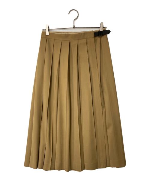 DES PRES（デ プレ）DES PRES (デ プレ) ハイツイストギャバジン プリーツミディスカート ベージュ サイズ:36の古着・服飾アイテム