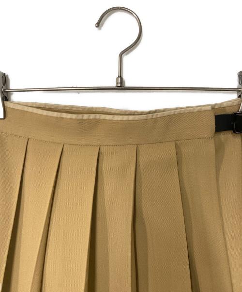 DES PRES（デ プレ）DES PRES (デ プレ) ハイツイストギャバジン プリーツミディスカート ベージュ サイズ:36の古着・服飾アイテム