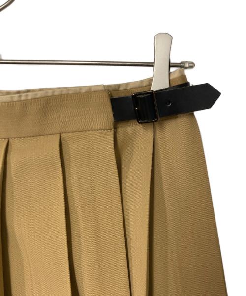 DES PRES（デ プレ）DES PRES (デ プレ) ハイツイストギャバジン プリーツミディスカート ベージュ サイズ:36の古着・服飾アイテム