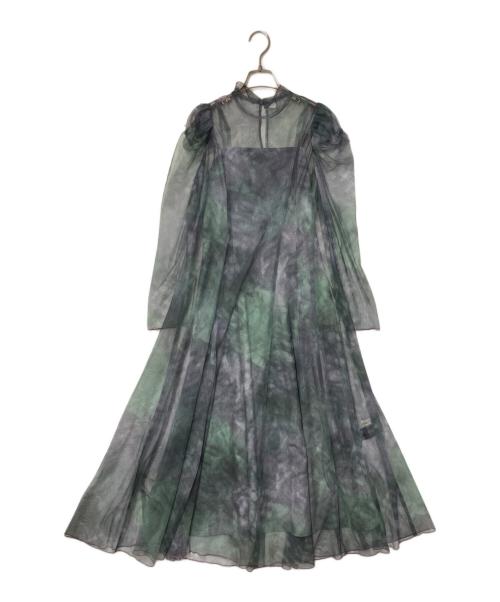 COCODEAL（ココディール）COCODEAL (ココディール) アートプリントレイヤー2ピースワンピース グリーン サイズ:1の古着・服飾アイテム