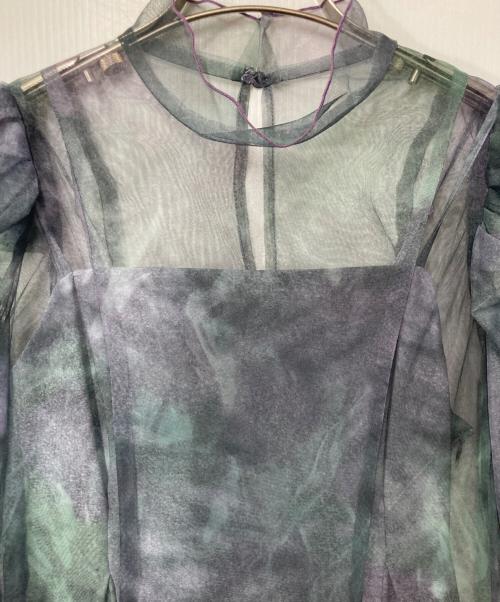 COCODEAL（ココディール）COCODEAL (ココディール) アートプリントレイヤー2ピースワンピース グリーン サイズ:1の古着・服飾アイテム