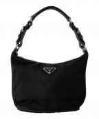 PRADAプラダ）の古着「ロゴプレート ワンショルダーバッグ」｜ブラック