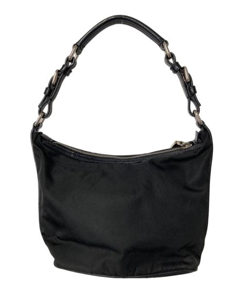 PRADA（プラダ）PRADA (プラダ) ロゴプレート ワンショルダーバッグ ブラックの古着・服飾アイテム