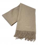 HERMESエルメス）の古着「ロゴ刺繍 カシミヤストール」｜ベージュ