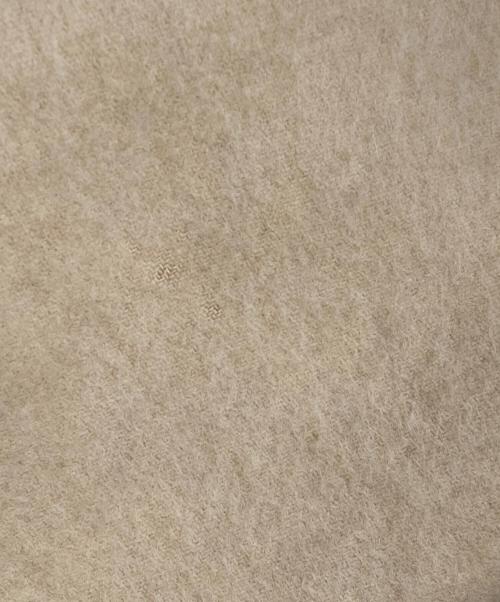 HERMES（エルメス）HERMES (エルメス) ロゴ刺繍 カシミヤストール ベージュの古着・服飾アイテム