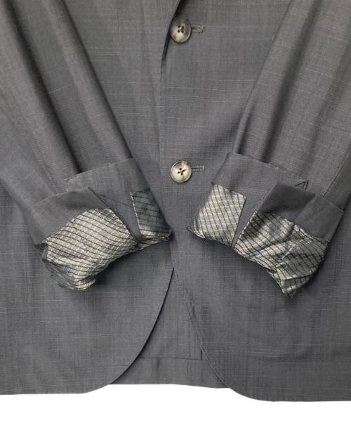 BOGLIOLI（ボリオリ）BOGLIOLI (ボリオリ) ウールコットンヘリンボーン3B段返りスーツ グレー サイズ:44の古着・服飾アイテム
