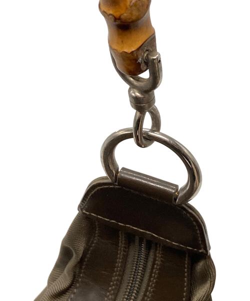 GUCCI（グッチ）GUCCI (グッチ) バンブー ワンショルダーバッグ カーキの古着・服飾アイテム