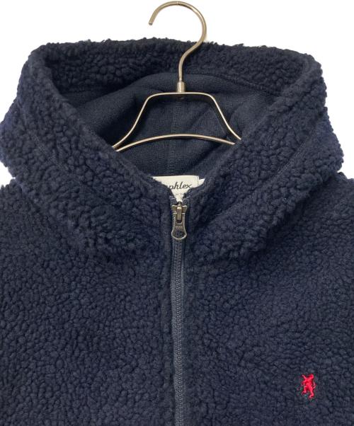 Gymphlex（ジムフレックス）Gymphlex (ジムフレックス) ジップアップフードボアジャケット ネイビー サイズ:14の古着・服飾アイテム