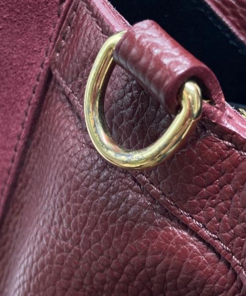 IACUCCI（イアクッチ）IACUCCI (イアクッチ) 2WAY スエード切替 ショルダーバッグ ボルドーの古着・服飾アイテム